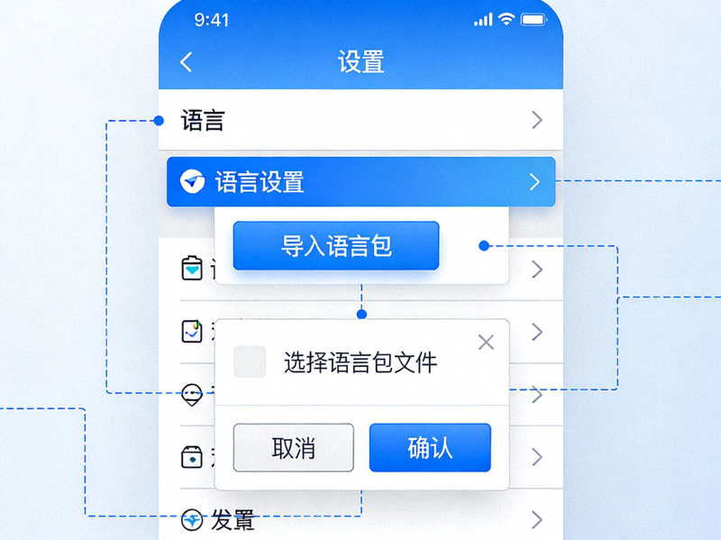安卓版Telegram设置中导入语言包的操作步骤界面截图