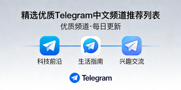 精选优质Telegram中文频道推荐列表封面