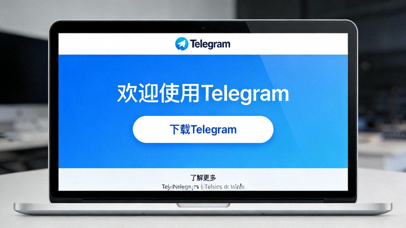 Telegram官方网站首页截图 - 显示下载按钮和欢迎语