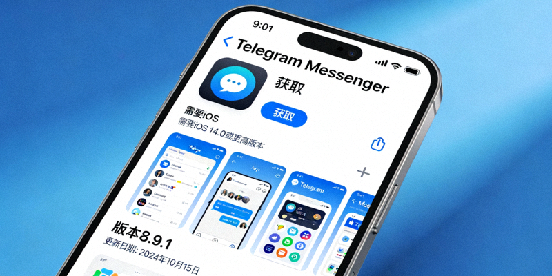 Telegram官网iOS苹果平台下载页面截图
